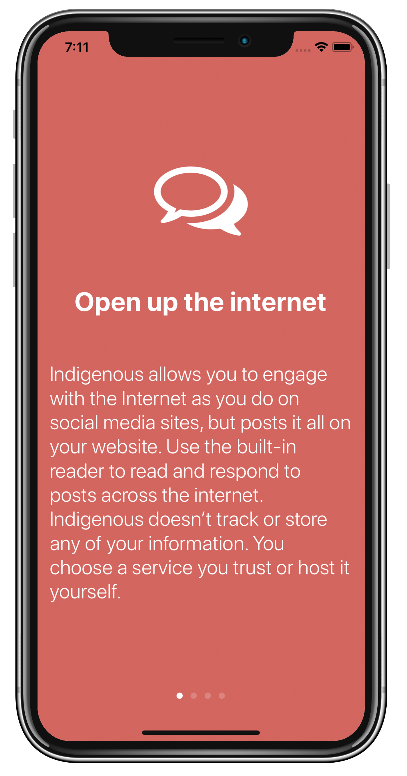 Onboarding Screen about Indigenous